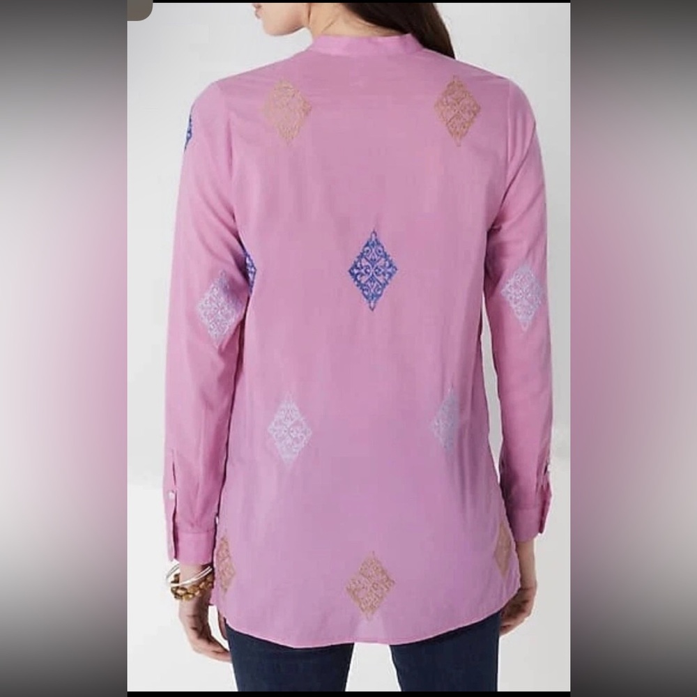 J. Jill NWT Embroidered Button-Front
Cotton Tunic - Picture 7 of 7